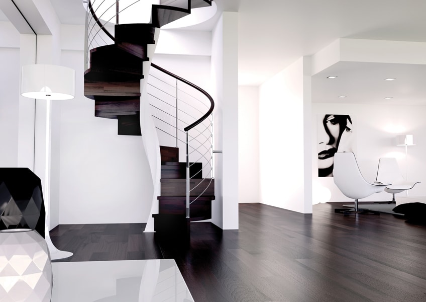 Colimacon-bois-et-blanc , Escalier Colimacon Tendance