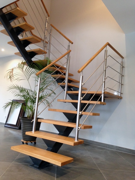 chantier-part-2-2 Escalier en bois limon central divinox