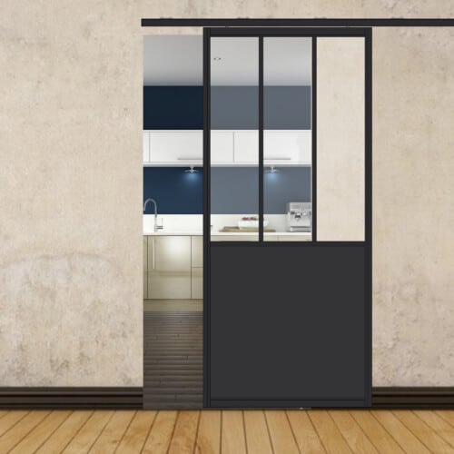 Porte coulissante simple - fixation murale